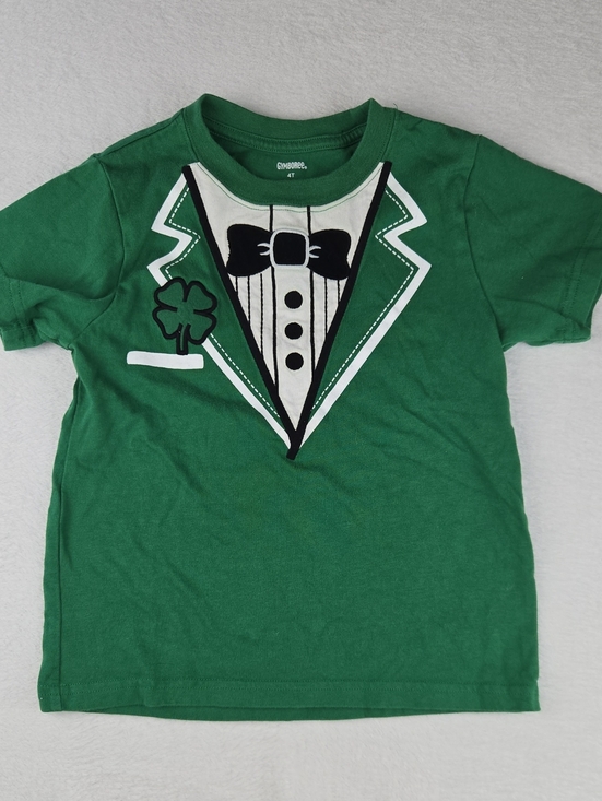 Gymboree Other - Gymboree St. Patricks Day Suit T-Shirt Size 4T Green Four Leaf Clover